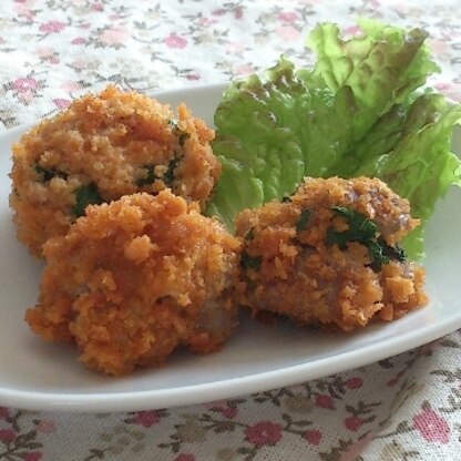 シソ味もゴマ味も両方香り豊かで美味しいですね♪簡単に出来たので、夕食他に1品増えました(*^^)v